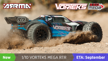 Arrma 1/10 VORTEKS MEGA 550 2WD Stadium Truck RTR