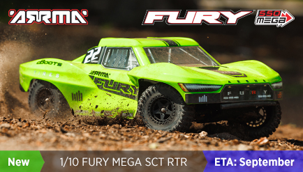 Arrma 1/10 FURY MEGA 550 2WD Short Course Truck RTR