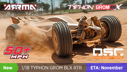 ARRMA 1/18 TYPHON GROM 223S BLX 4X4 Buggy RTR